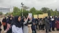 تجمع اعتراضی دانشجویان اساتید وهمکاران آموزشکده ملی مهارت دختران گنبد